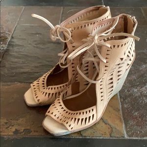 Lace up wedges